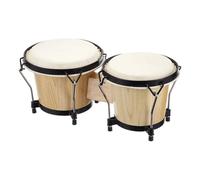 Bongo Drum, set di tamburi professionali in legno, 15,2 cm, 17,8 cm, bongo per bambini, adulti, principianti, strumento a percussione educativo per praticare musica divertente