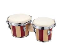 Bongo Drum, set di tamburi professionali in legno, 15,2 cm, 17,8 cm, bongo per bambini, adulti, principianti, strumento a percussione educativo per praticare musica divertente