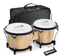 Bongo Drums - Strumento a percussione in legno, 15,2 cm e 17,8 cm