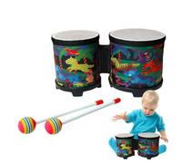 Bongo per bambini, tamburi Bongo per adulti | Giocattolo musicale per strumento a percussione per bambini | Tamburo in legno con 2 bacchette colorate, tamburo realizzato a mano per adulti prof