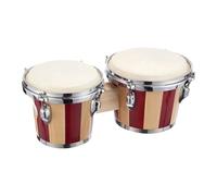 Bongo - Set tamburo professionale con bongo in legno, design leggero, dettagli fatti a mano, 15 cm e 18 cm, per uomini, donne, adulti