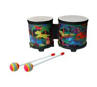 Bongottamburi per bambini - Set di strumenti a stretta mano, giocattolo musicale per imparare il ritmo per bambini, set di esercizi con tamburo, attrezzi da gioco per la prima educazione musicale