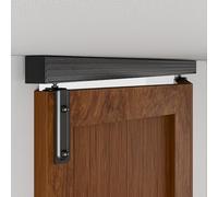BONIKLUBA Kit Binario per Porta Scorrevole a Libro da 40"/1,22 m, Hardware per Porta a Granaio, Kit di Montaggio a Soffitto, Adatto per Porta Singola Max. 97 cm di Larghezza Totale (Porta Non Inclusa