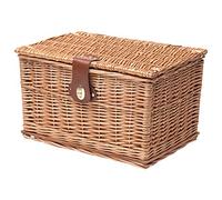 Cestino in Vimini Naturale a Forma di Valigetta 37x26x23 cm - Elegante e Versatile per la Casa