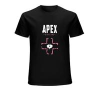 bonjour! Apex Lifeline Legends Gaming Men's T-Shirt Unisex Black Cotton Hip Hop Print Tee Shirts M