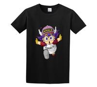 bonjour! Arale Norimaki Dr. Slump Design Men's T-Shirt Unisex Black Cotton Hip Hop Print Tee Shirts L