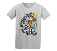 bonjour! Arale Norimaki Dr. Slump Men's T-Shirt Unisex Gray Cotton Hip Hop Print Tee Shirts L