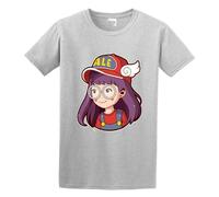 bonjour! Arale Norimaki Dr. Slump Men's T-Shirt Unisex Grey Cotton Hip Hop Print Tee Shirts M