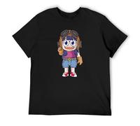 bonjour! Arale Norimaki Dr. Slump Warm Men's T-Shirt Unisex Black Cotton Hip Hop Print Tee Shirts M