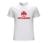 bonjour! Arasaka Red Logo Men's T-Shirt Unisex White Cotton Hip Hop Print Tee Shirts L