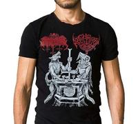bonjour! Archgoat Satanic Warmaster Lux Satanae 13 Hymns of Finnish Devil Worship Men's T-Shirt Unisex Black Cotton Hip Hop Print Tee Shirts XXL