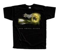 bonjour! Archspire all Shall Align Album Cover Men's T-Shirt Unisex Black Cotton Hip Hop Print Tee Shirts XXL