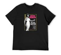 bonjour! Aretha Franklin Soul Sister Jersey Men's T-Shirt Unisex Black Cotton Hip Hop Print Tee Shirts 3XL