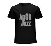 bonjour! Argo Jazz Soul Funk 45 RPM Vinyl Record Rare Men's T-Shirt Unisex Black Cotton Hip Hop Print Tee Shirts L