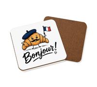 Bonjour Cornetto Sottobicchiere Francia Vacanza Funny Mamma Papà Compleanno Love