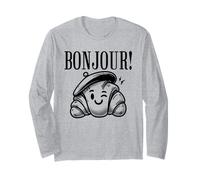 Bonjour Croissant - Carino Croissant Parigi Francia Amante Maglia a Manica