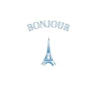 Bonjour Eiffel Tower French Notebook: Beautiful Gift Notebook Journal for Friends and Family, Teens and Adults, School Booklet