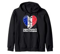 Bonjour Francia Lingua Francese Int'l Giorno Della Francofonia Felpa con Cappuccio