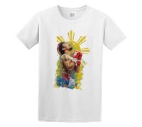 bonjour! Jane Tobey Funny On Manny Boxing Pacquiao Philippines Men's T-Shirt Unisex White Cotton Hip Hop Print Tee Shirts L