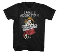 bonjour! Janes Addiction Ritual De Lo Habitual Men's T-Shirt Unisex Black Cotton Hip Hop Print Tee Shirts 3XL