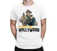 bonjour! Rick Dalton Once Upon A Time Hollywood Leonardo Dicaprio Men's T-Shirt Unisex White Cotton Hip Hop Print Tee Shirts L