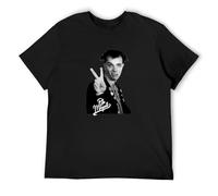 bonjour! Rick from The Young Ones As The People Poet Played By Rik Mayall Tribute Men's T-Shirt Unisex Black Cotton Hip Hop Print Tee Shirts M