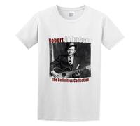 bonjour! Robert Johnson The Definitive Collection Men's T-Shirt Unisex White Cotton Hip Hop Print Tee Shirts L