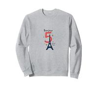 Bonjour to 5 Amazing Years: Francia Regalo di Compleanno Felpa, Unisex per Adulti, Grigio Melange, S