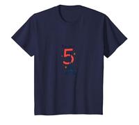Bonjour to 5 Amazing Years: Francia Regalo di Compleanno Maglietta, Bambini, Navy, 3 Anni
