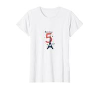 Bonjour to 5 Amazing Years: Francia Regalo di Compleanno Maglietta, Donna, Bianco, S