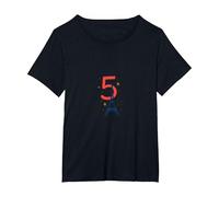 Bonjour to 5 Amazing Years: Francia Regalo di Compleanno Maglietta, Donna Plus-Size, Nero, 2X