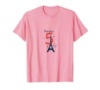 Bonjour to 5 Amazing Years: Francia Regalo di Compleanno Maglietta, Uomo, Rosa, 3XL