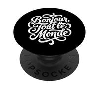 Bonjour Tout le Monde Script francese Hello World PopSockets PopGrip Adesivo
