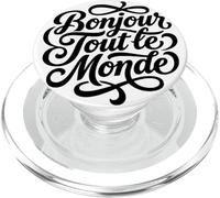 Bonjour Tout le Monde Script francese Hello World PopSockets PopGrip per MagSafe