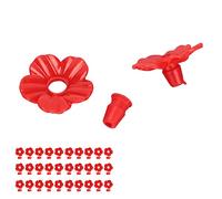 BONKZEBU 30 Fiori di Alimentazione da colibrì Multicolore, Attraenti Accessori per i Fiori di Mangiatoia, Usati per i di Sostituzione Dell'alimentatore colibrì (Rosso)