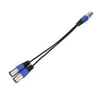 BONKZEBU Adattatore Cavo XLR Cavo di Prolunga per Microfono Durevole in Lega di Zinco per Mixer, Amplificatori, Lega di Zinco, 11,8 Pollici, da Jack Femmina a Doppia Spina Maschio, Controllo Luci