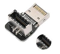 BONKZEBU Adattatore da 90 Gradi con Intestazione TYPE-E Connettore Interno del Pannello Frontale Compatto e Durevole per un Buon Cablaggio (Scheda adattatore TYPE-E PH74-B (10354))