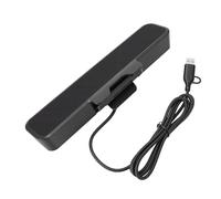 BONKZEBU Altoparlante per Computer con Microfono Staccabile, USB Plug and Play Controllo Volume Altoparlante PC Desktop, Pulsante Mute, Morsetto a Molla per Display, Monitor