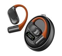BONKZEBU Aurbù della Traduzione in Lingua AI, 144 Auricolari del Traduttore Bluetooth in Lingua con App di Ricarica per un Gancio per le Orecchie del Viaggio di Viaggio (Nero)