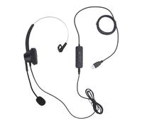 BONKZEBU Auricolare Monoauricolare USB Monoauricolare con Funzione di Riduzione del Rumore per Call Center Telemarketing Premium ABS