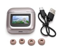 BONKZEBU Auricolari per Traduttore Wireless, Dispositivo di Traduzione Linguistica 5.4 con Traduzione Online in 144 Lingue, per Sistemi Travel Business (Oro)