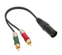 BONKZEBU Cavo Sdoppiatore per Microfono Stereo Senza Perdita XLR per DVD VCD, Cavo Maschio XLR a Ad Alta fedeltà per Apparecchiature (#1)