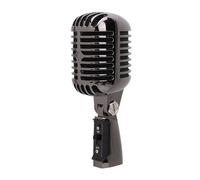 BONKZEBU Classic Microfono Vocale Dinamico retrò, modalità di Raccolta a Forma di Cuore Vintage Retro Old School Microfono, Staffa Regolabile per il Canto, per lo Studio di Registrazione