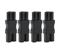 BONKZEBU Convertitore IEC320 da C6 a C15 Adattatore di Alimentazione Durevole per Computer UPS 4 Pezzi Plug and Play per Laptop, Presa PDU in PVC di Alta qualità