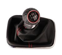 BONKZEBU Cuffia con Pomello del per Auto di Alta qualità con Stile Cool 5 Marce, Copertura della Cuffia del Pomello del della Leva del Cucita Rossa per, Elegante del del per 4 IV MK4 R32