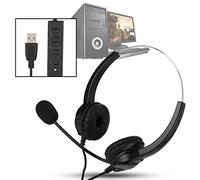 BONKZEBU Cuffie per Servizio Clienti per Call Center Cuffie per PC Leggere Ed Ergonomiche con Cancellazione del Rumore per un Comfort Tutto il Giorno, Mani Libere per il Lavoro D'ufficio