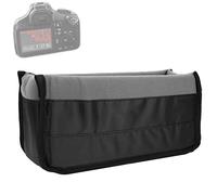 BONKZEBU Custodia Impermeabile per Fotocamera con Inserto Divisorio Imbottito per Fotocamera DSLR e Obiettivo Fotografia All'aperto Nylon Grigio 12,6x6,3x3,94 Pollici (Grigio)