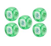 BONKZEBU Dadi Direzione del Mahjong, Sfera Viola Trasparente da 5 Pezzi | Dadi est sud-ovest nord, sfera da 1,7 pollici, con cubi da 0,9 pollici, per giochi da tavolo e insegnamento digitale