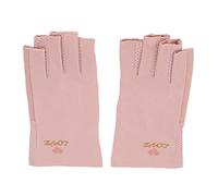 BONKZEBU di Manicure U V Protezione, Allungabili per Unghie in Fibra Senza Dita Traspiranti per Salone di Casa, Senza Dita di Cotone, U V per Manicure in Gel (Grigio rosato pallido)