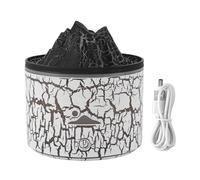 BONKZEBU Diffusori di Olio, Diffusori Volcano per la Casa, Diffusore di Oli Essenziali da 180 Ml con 7 Luci Colorate, Spegnimento Automatico, per L'ufficio della Camera da Letto d (Bianco)